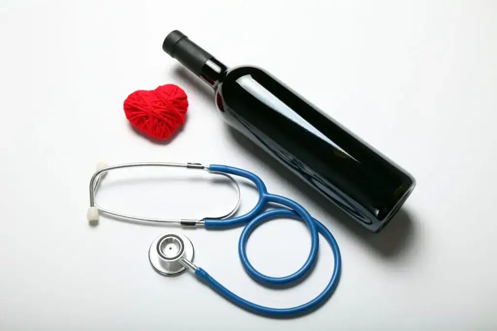 bottle of red wine promoting vitamin d